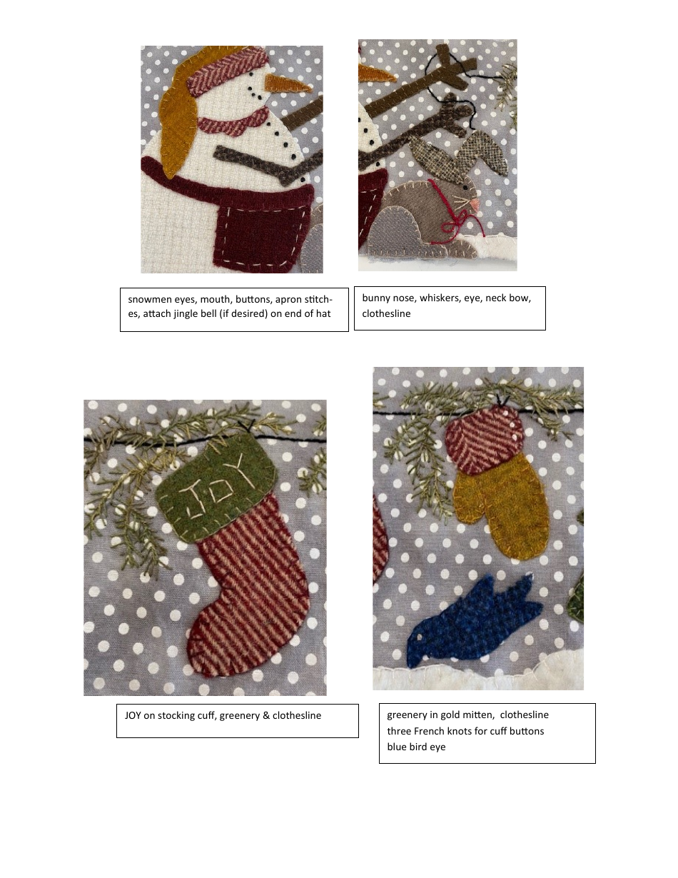 Let It Snow Mystery Quilting Pattern Templates, Page 3