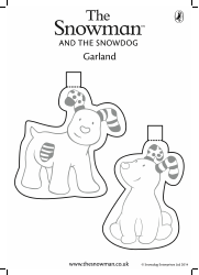 The Snowman and the Snowdog Garland Template, Page 3