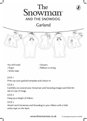 Document preview: The Snowman and the Snowdog Garland Template