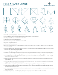 Document preview: Origami Paper Crane Guide - Centerstone