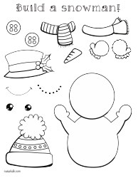 Document preview: Paper Snowman Craft Templates