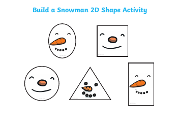 Document preview: 2d Shape Paper Snowman Templates