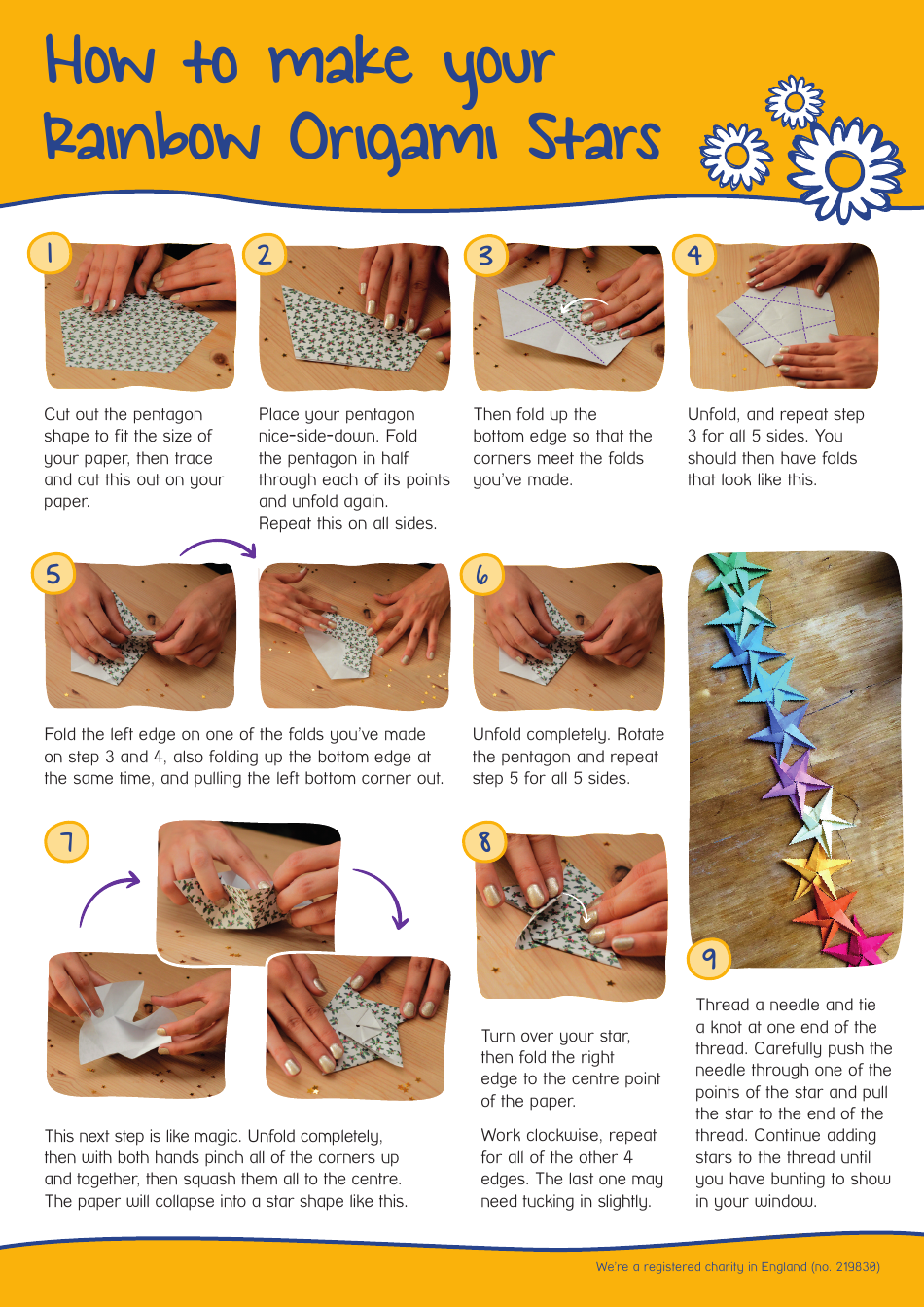 Rainbow Origami Star Templates, Page 2