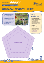 Document preview: Rainbow Origami Star Templates