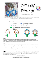 Document preview: Cali Leaf Earrings Beading Pattern