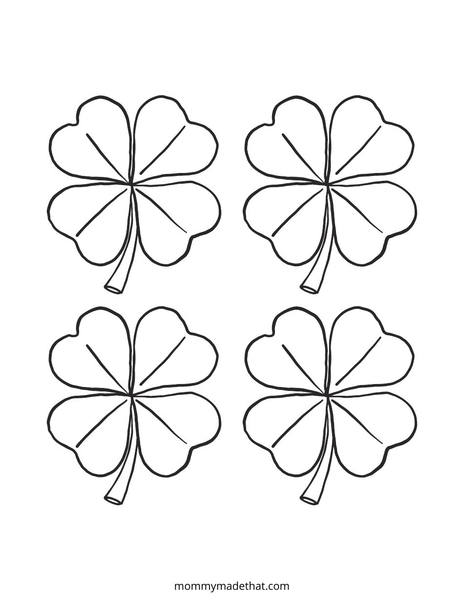 4 Leaf Clover Templates, Page 1