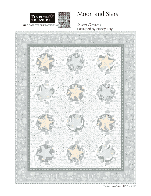 Sweet Dreams Quilt Pattern Templates Preview