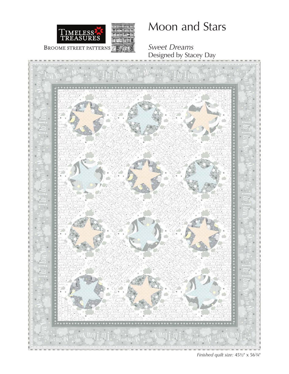 Sweet Dreams Quilt Pattern Templates Download Printable PDF