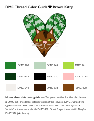 Kitty Heart Embroidery Pattern Template, Page 8