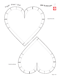 Document preview: Paper Heart Box Templates