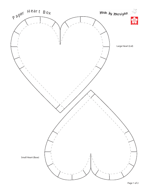 Paper Heart Box Templates