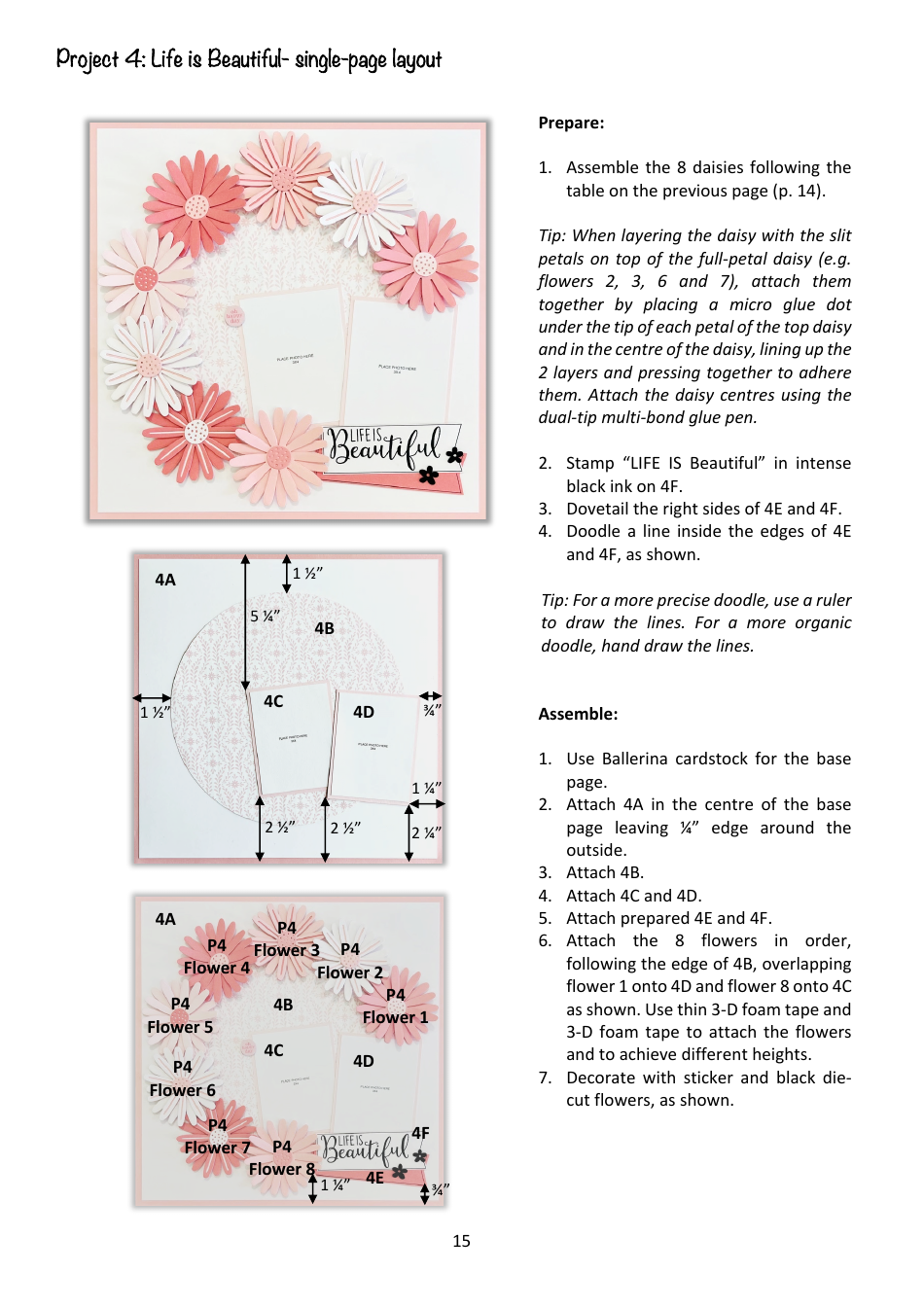 Daisy Scrapbooking Patterns, Page 15