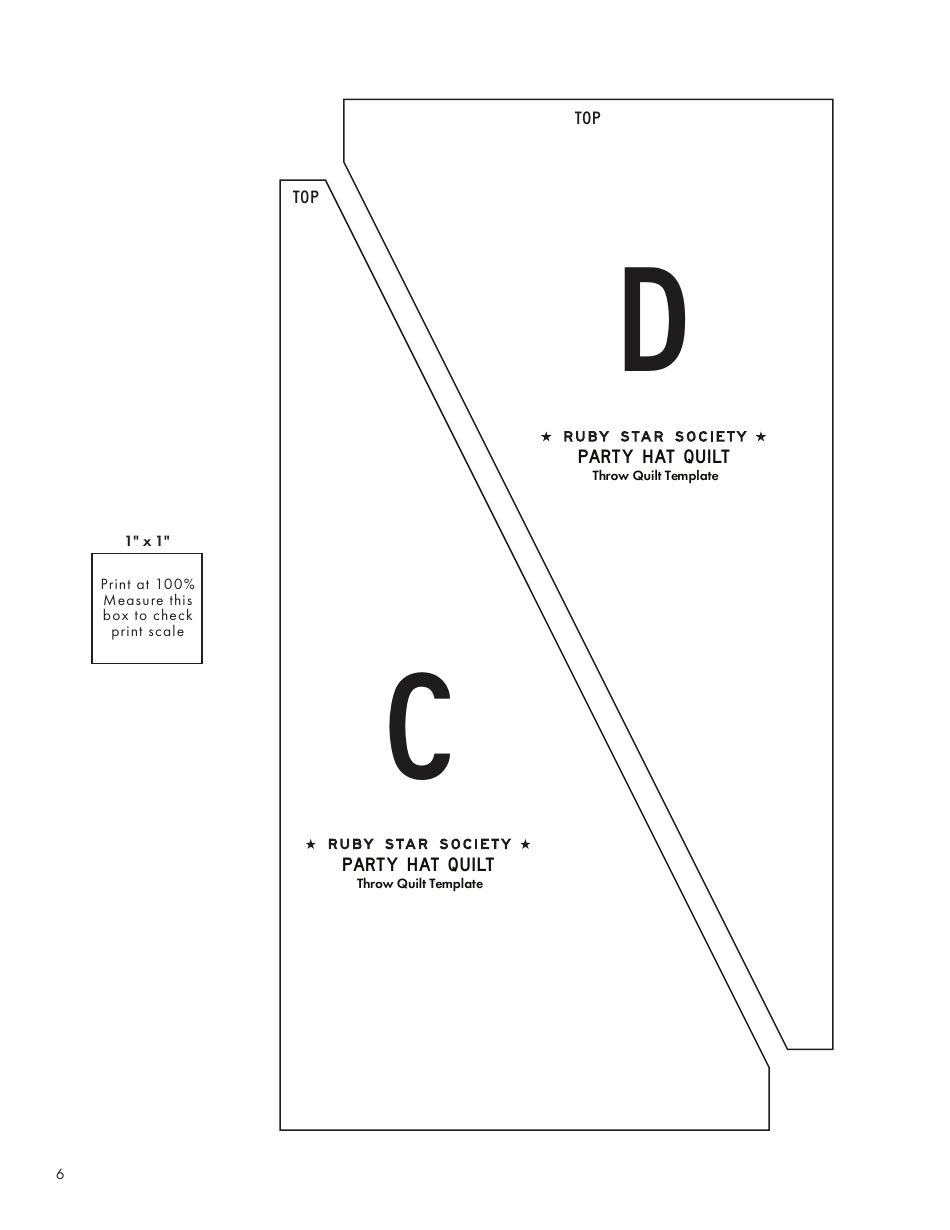 Party Hat Quilt Pattern Templates, Page 6