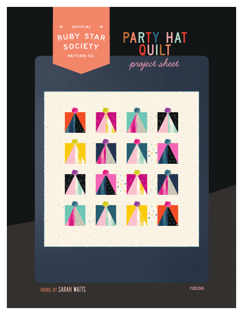 Party Hat Quilt Pattern Templates - Preview