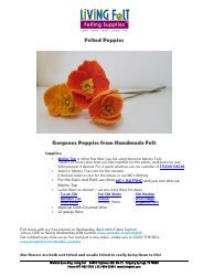 Document preview: Felted Poppy Sewing Templates