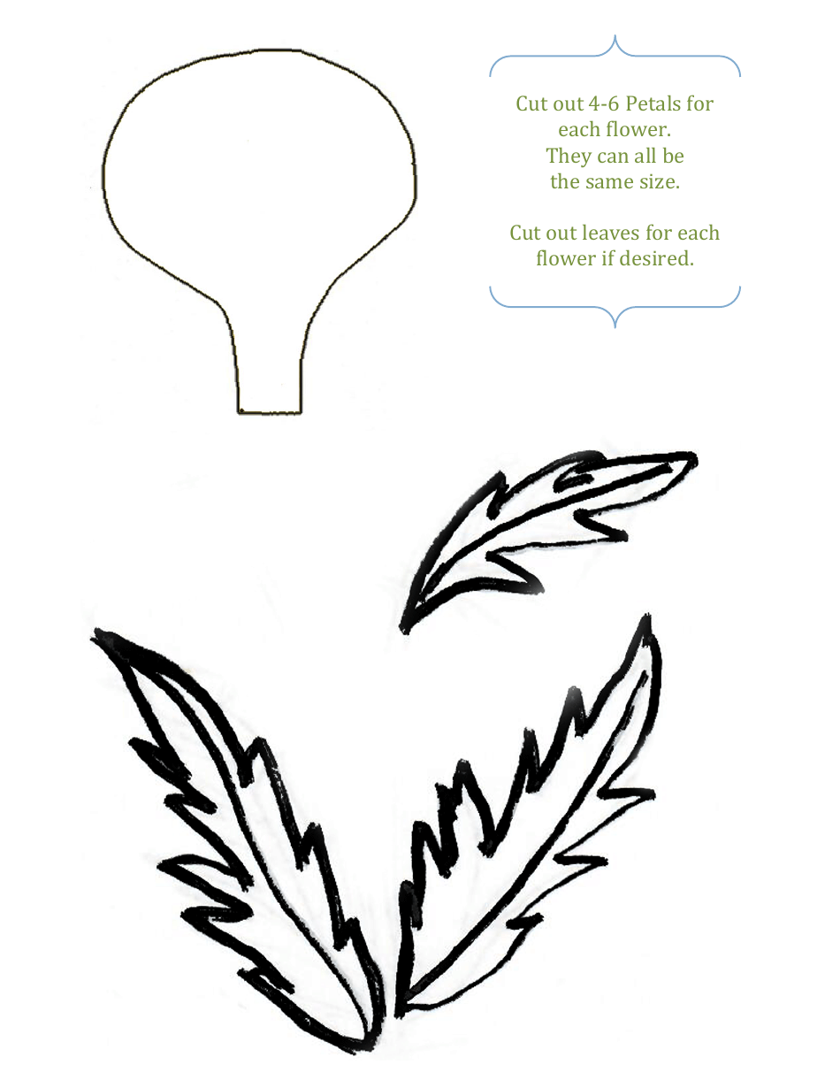 Felted Poppy Sewing Templates, Page 3