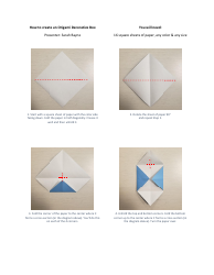 Document preview: Origami Decorative Box Guide