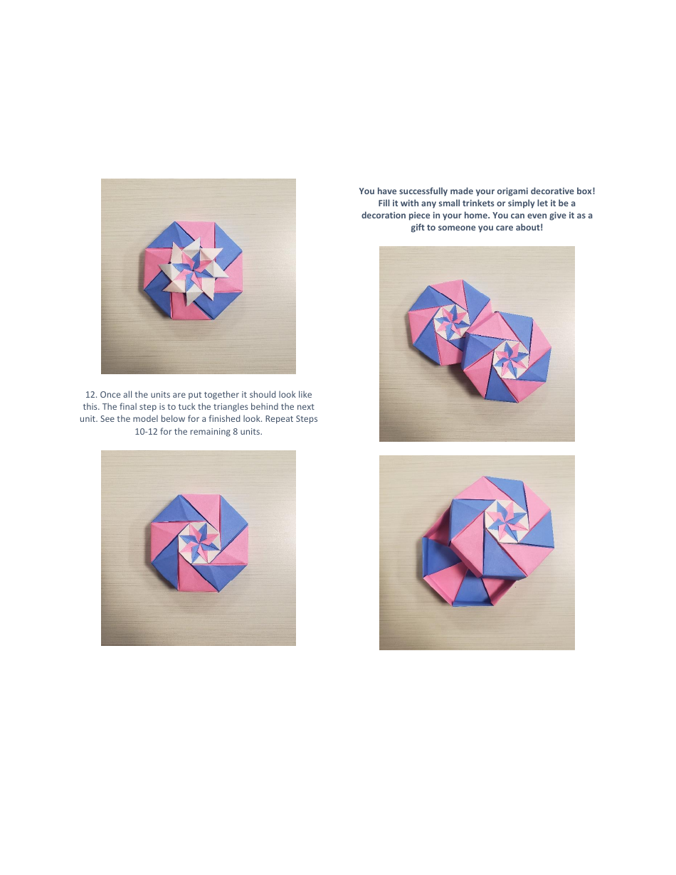 Origami Decorative Box Guide, Page 4