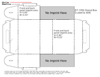 Document preview: Donut Box Template - Dt-1950