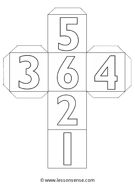 Numbered Dice Template