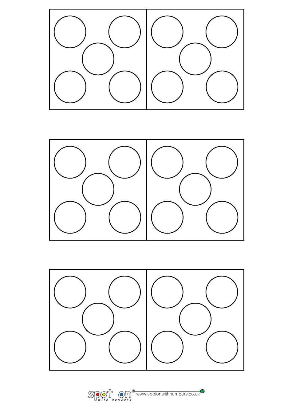 Five Dice Pattern Templates, Page 3