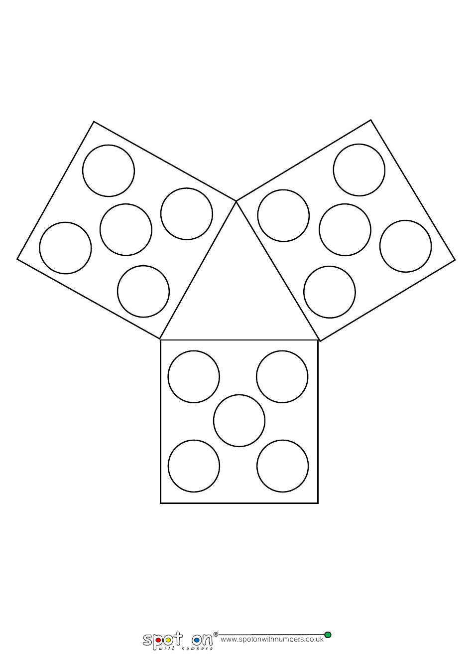 Five Dice Pattern Templates, Page 5