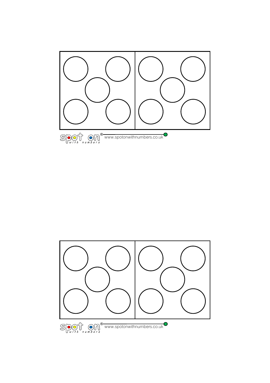 Five Dice Pattern Templates, Page 6