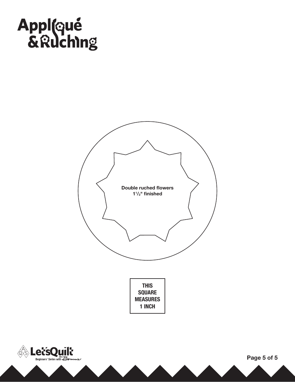 Ruched Flower Quilt Pattern Templates, Page 5