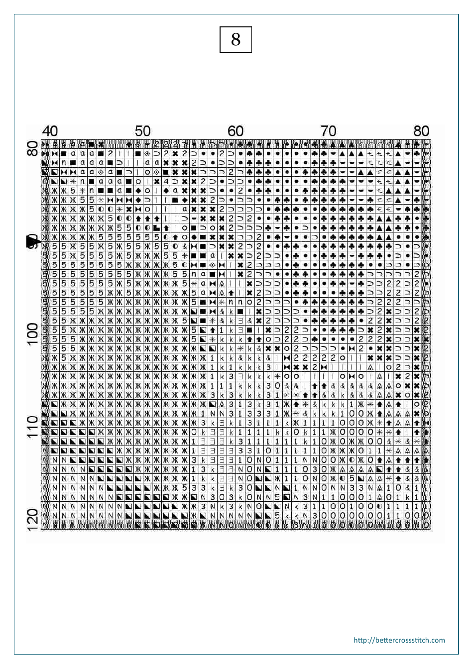 Red Flower Cross-stitch Pattern - Part 1, Page 10