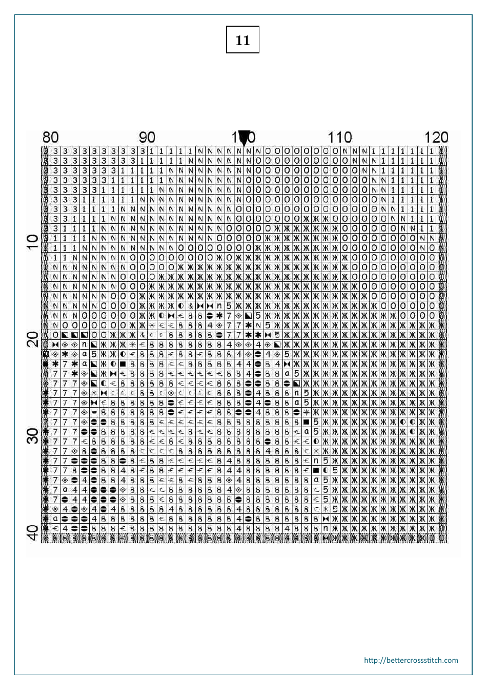 Red Flower Cross-stitch Pattern - Part 1, Page 13
