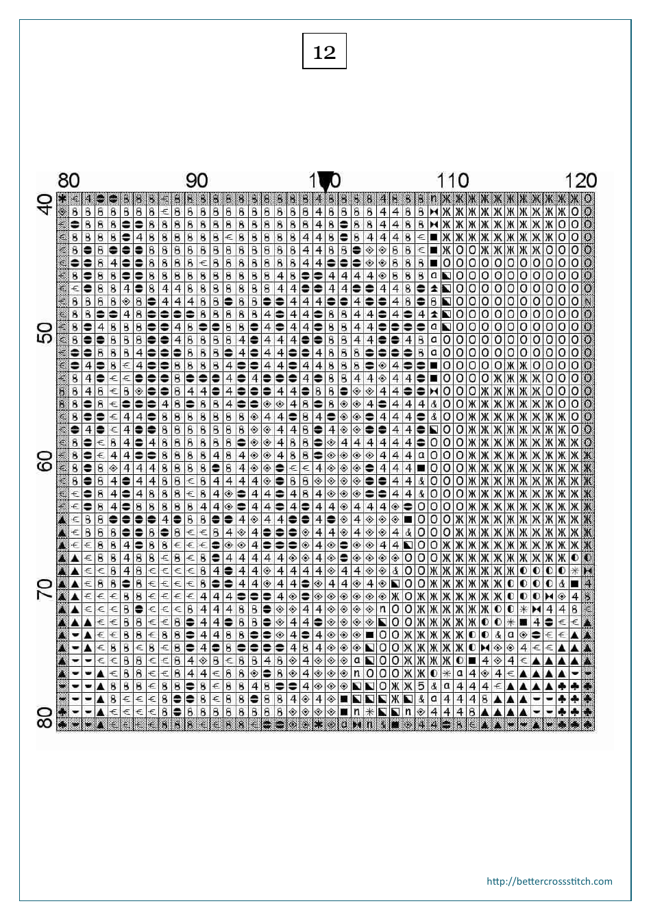 Red Flower Cross-stitch Pattern - Part 1, Page 14