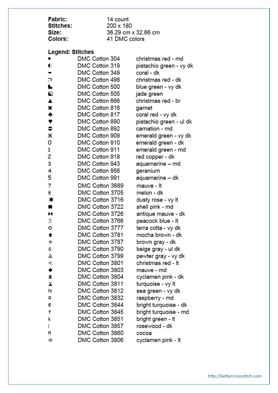 Red Flower Cross-stitch Pattern - Part 1, Page 16