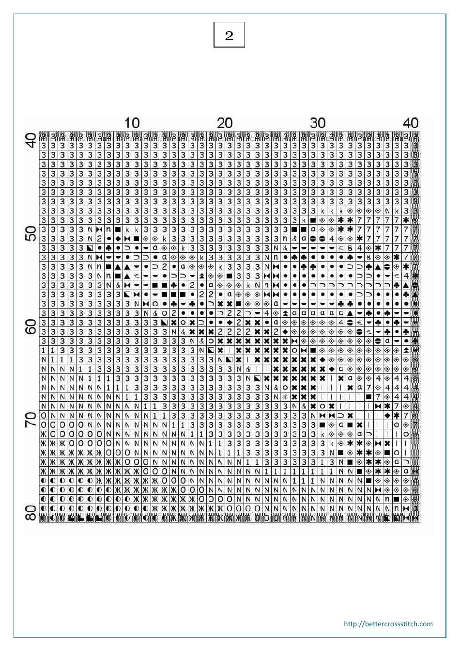 Red Flower Cross-stitch Pattern - Part 1, Page 4