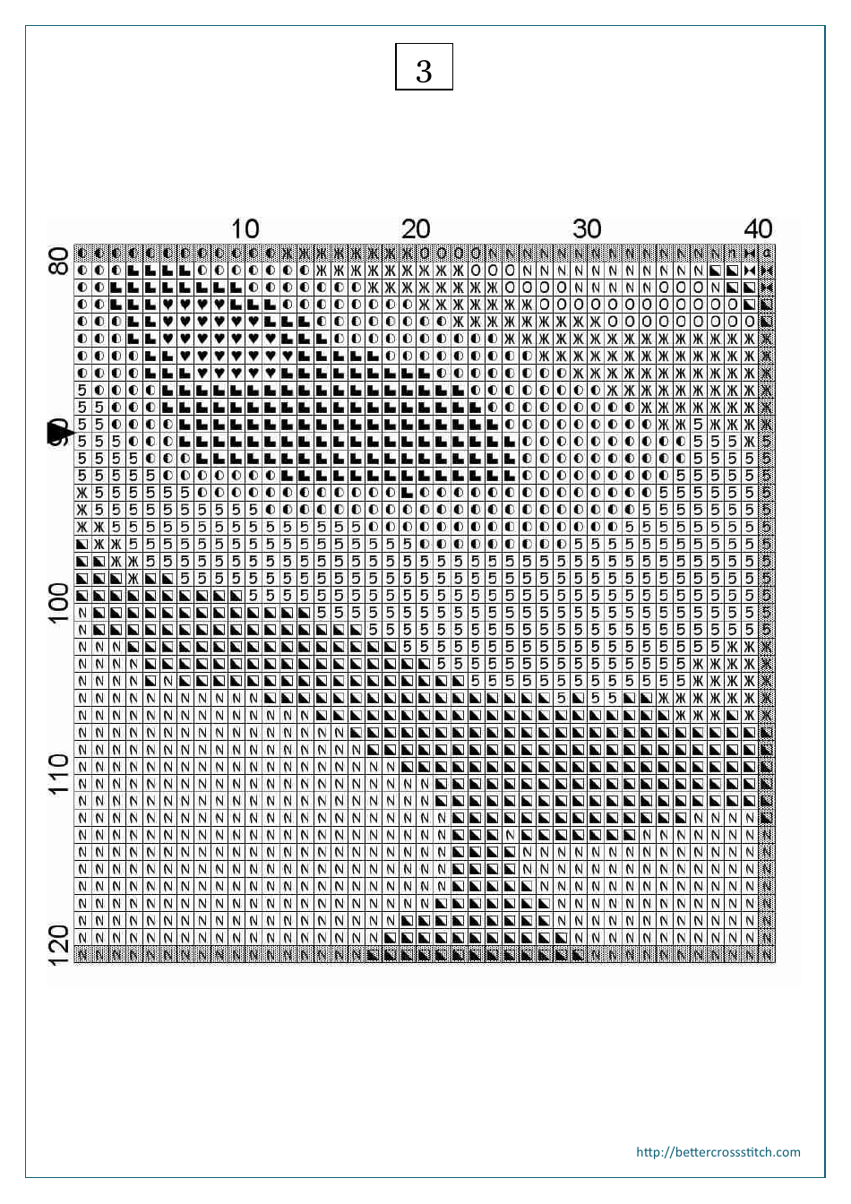 Red Flower Cross-stitch Pattern - Part 1, Page 5