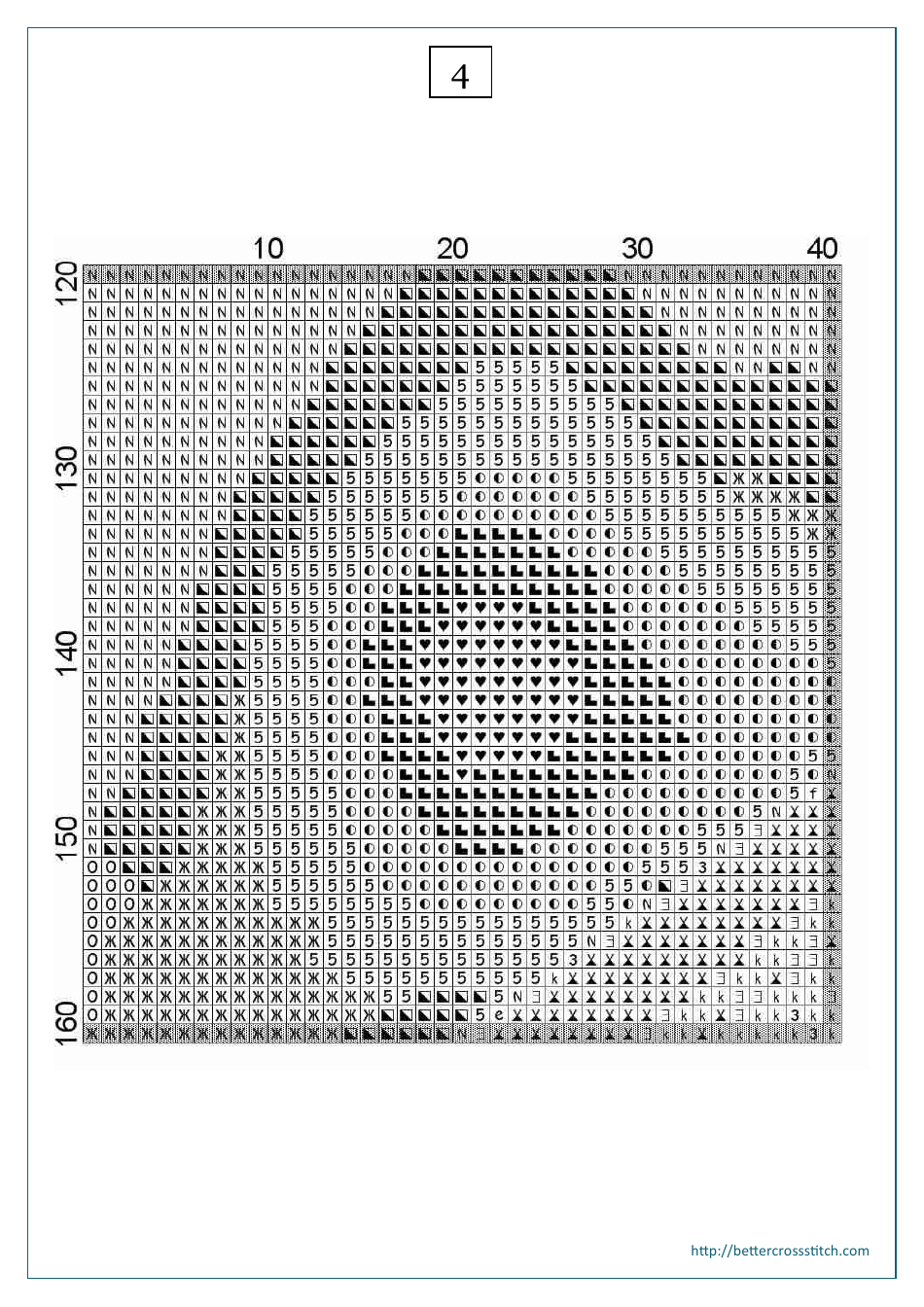 Red Flower Cross-stitch Pattern - Part 1, Page 6