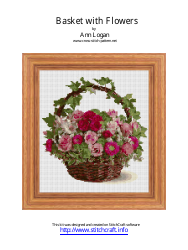 Document preview: Basket With Flowers Cross-stitch Pattern