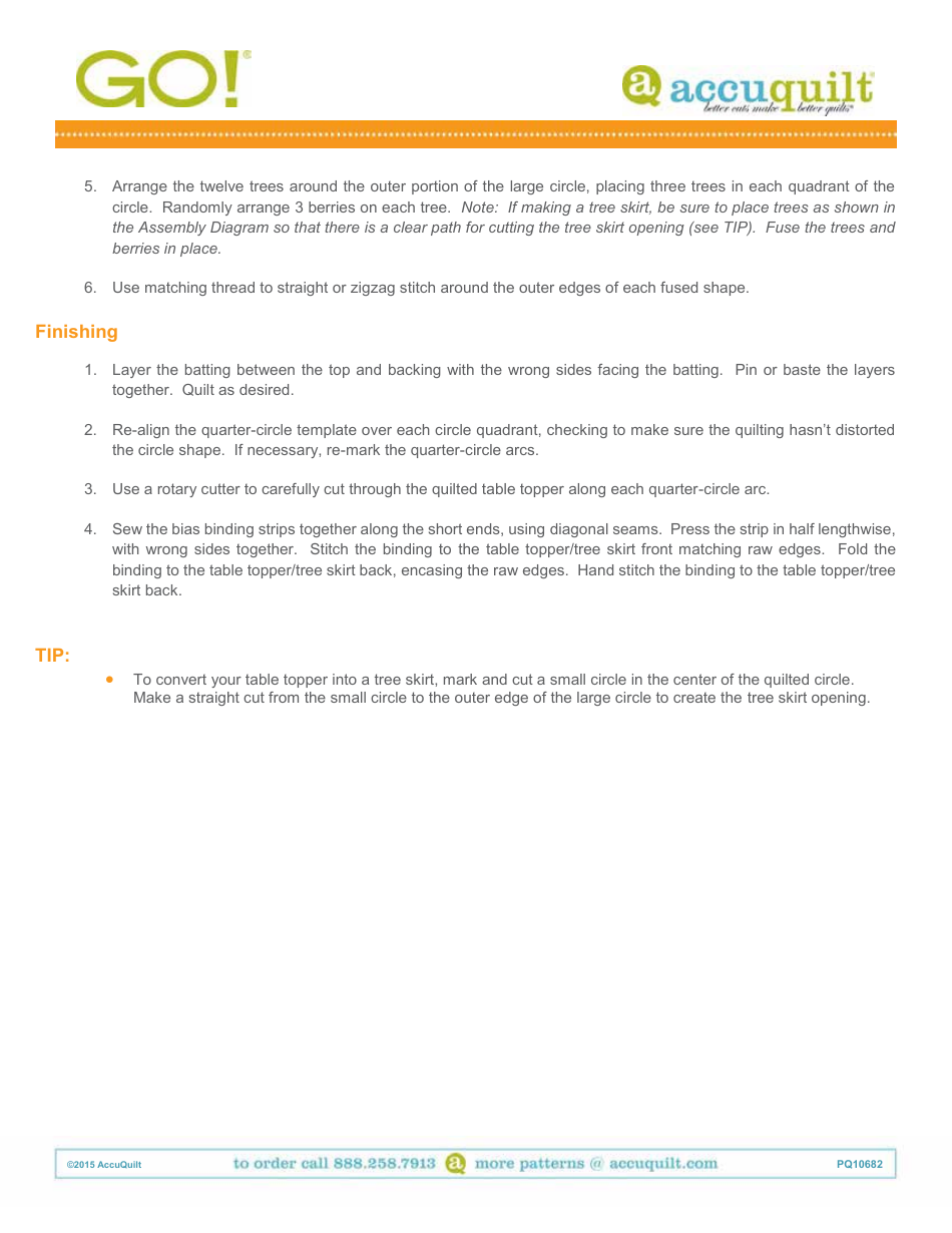 Reindeer Dance Table Topper Sewing Pattern Template, Page 3