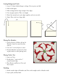 Reindeer Dance Table Topper Sewing Pattern Template, Page 5