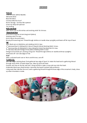 Document preview: Snowman Knitting Pattern