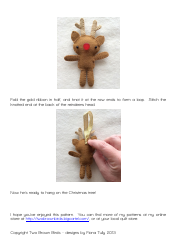 Ralph Reindeer Ornament Pattern Templates - Two Brown Birds, Page 4