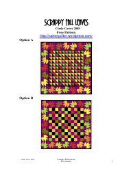 Document preview: Scrappy Fall Leaves Quilt Block Pattern - Cindy Carter