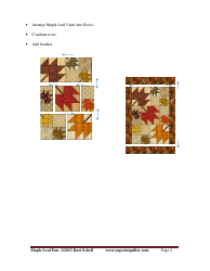 Maple Leaf Fun Quilting Pattern - Kari Schell, Page 4