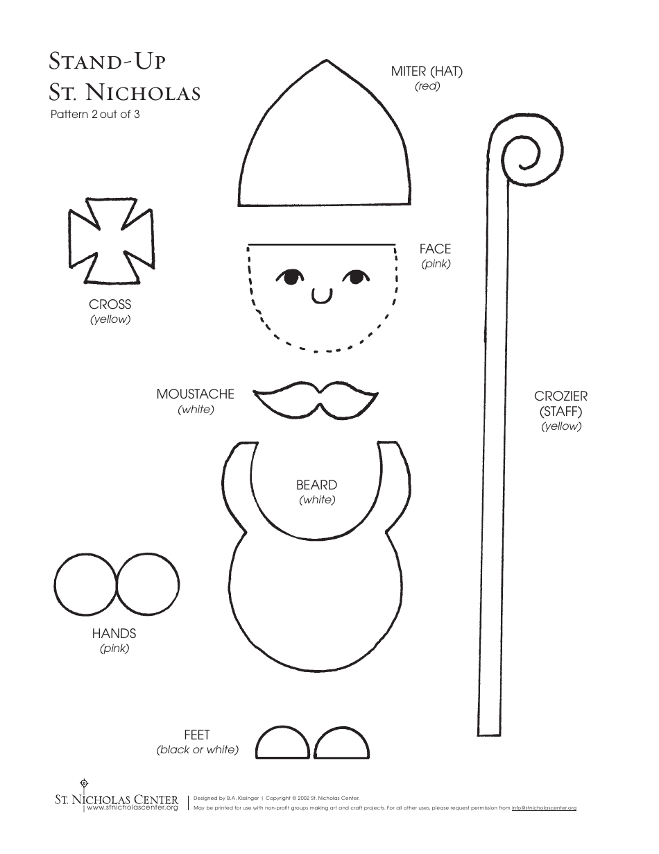 Stand-Up St. Nicholas Paper Doll Templates - St. Nicholas Center, Page 3