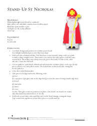 Document preview: Stand-Up St. Nicholas Paper Doll Templates - St. Nicholas Center