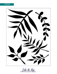 Footprint Tropical Leaf Plate Pattern Template - Color Me Mine Enterprise, Page 3