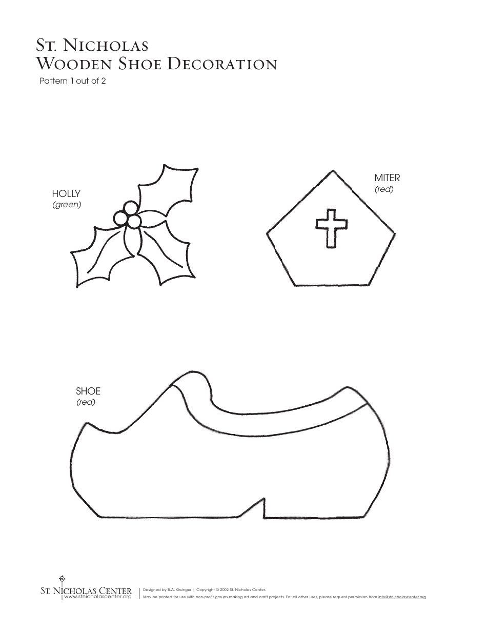 St. Nicholas Wooden Shoe Decoration Templates - St. Nicholas Center, Page 2