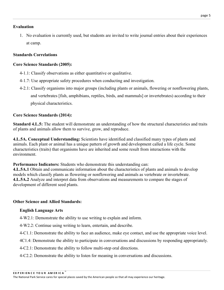 Congaree K12 Lesson Plan: Leaf Classification, Page 5