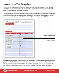 Document preview: Offboarding Checklist to Preserve Data Security