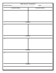 Math Review Templates, Page 2