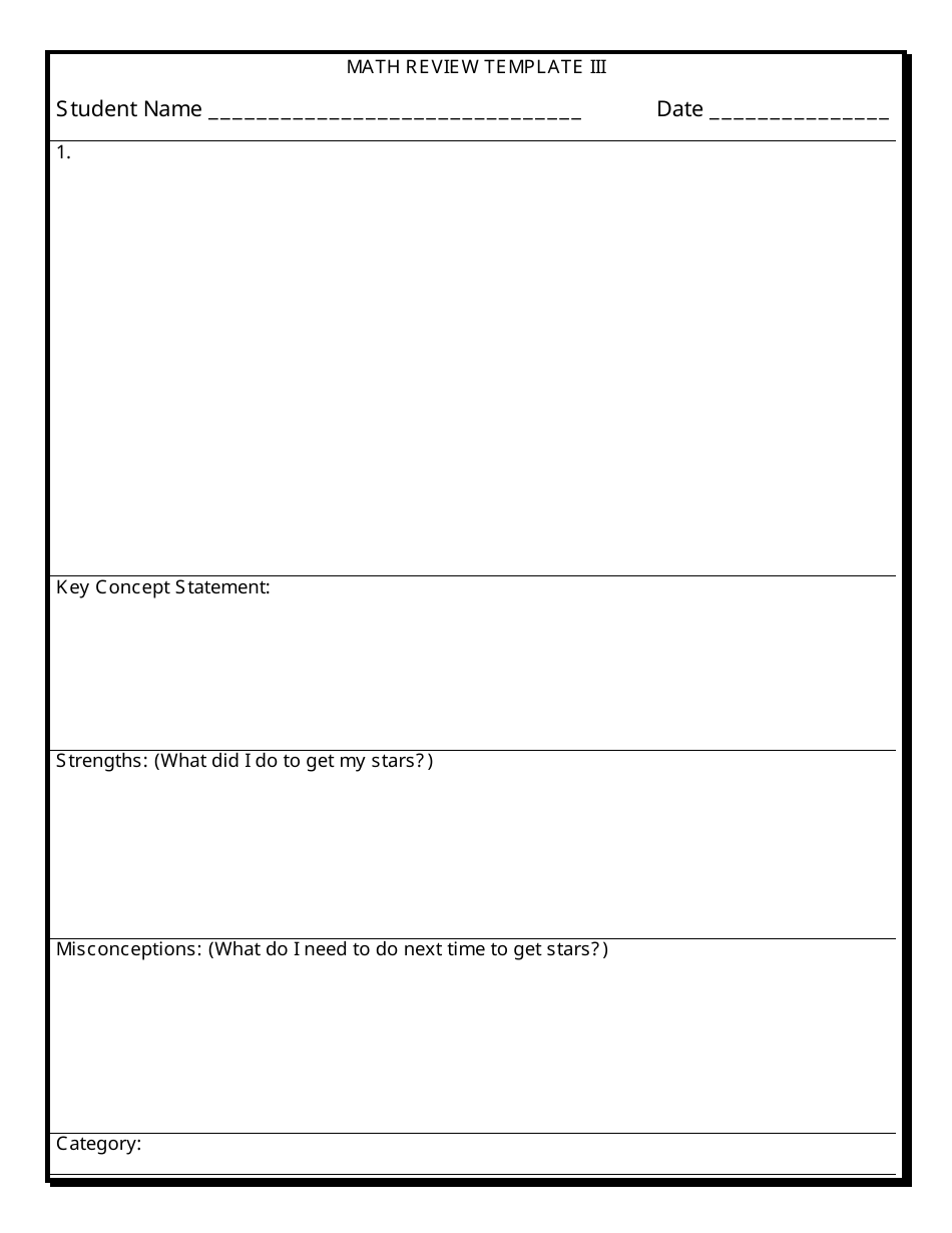 Math Review Templates, Page 3